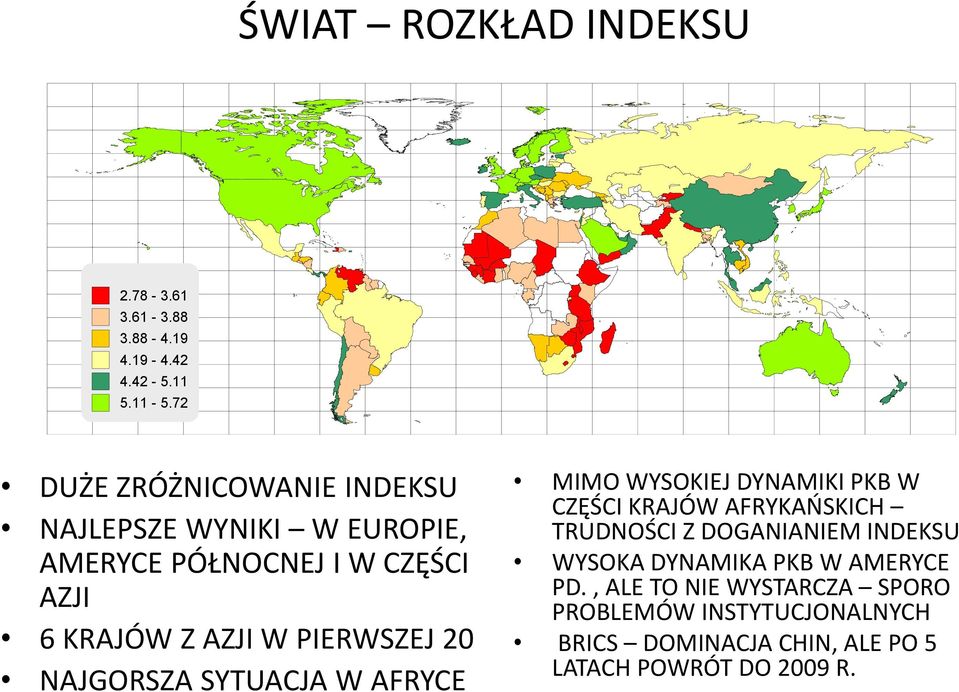 PIERWSZEJ 20 NAJGORSZA SYTUACJA W AFRYCE MIMO WYSOKIEJ DYNAMIKI PKB W CZĘŚCI KRAJÓW AFRYKAŃSKICH TRUDNOŚCI Z