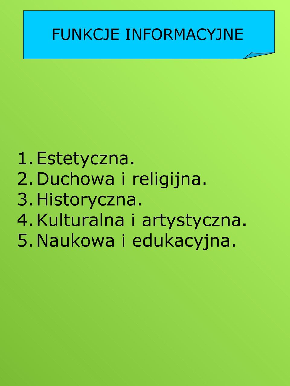 Duchowa i religijna. 3.