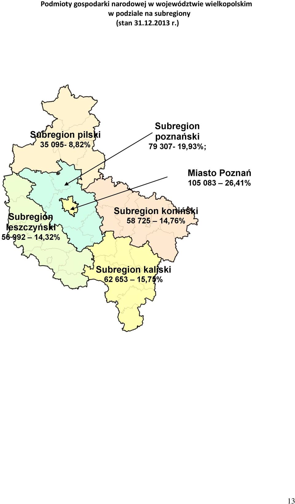 ) Subregion pilski 35 095-8,82% Subregion poznański 79 307-19,93%; Miasto