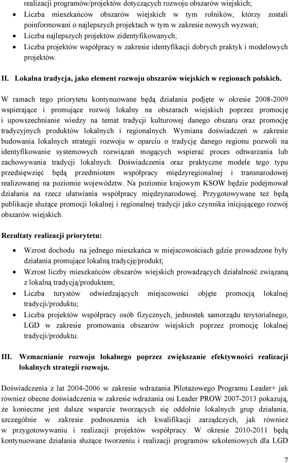 Lokalna tradycja, jako element rozwoju obszarów wiejskich w regionach polskich.