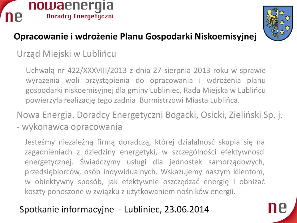 Doradcy Energetyczni Bogacki, Osicki, Zielioski Sp. j.