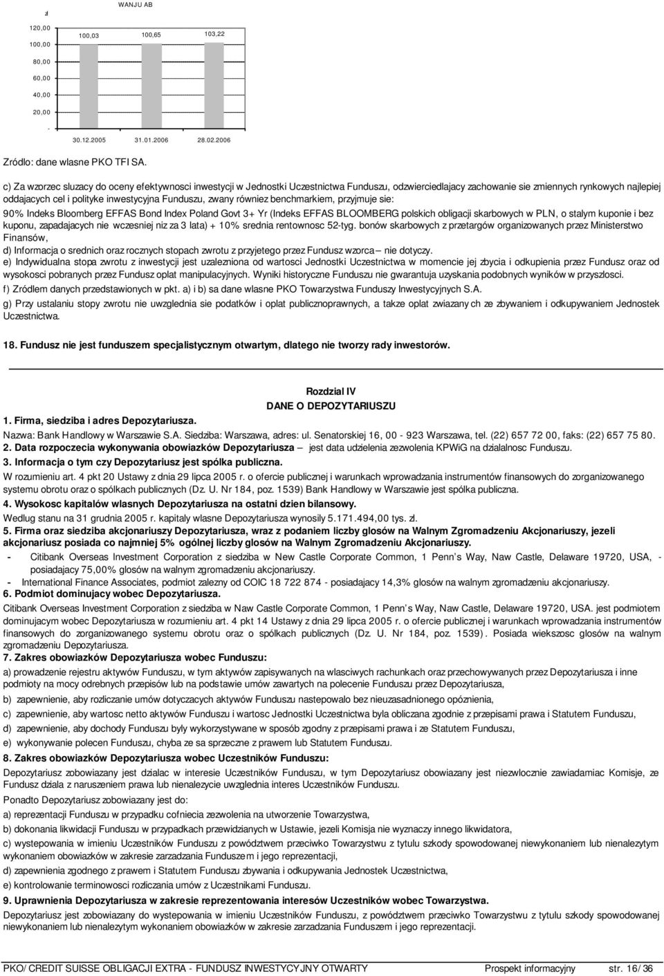 Funduszu, zwany równiez benchmarkiem, przyjmuje sie: 90% Indeks Bloomberg EFFAS Bond Index Poland Govt 3+ Yr (Indeks EFFAS BLOOMBERG polskich obligacji skarbowych w PLN, o stalym kuponie i bez