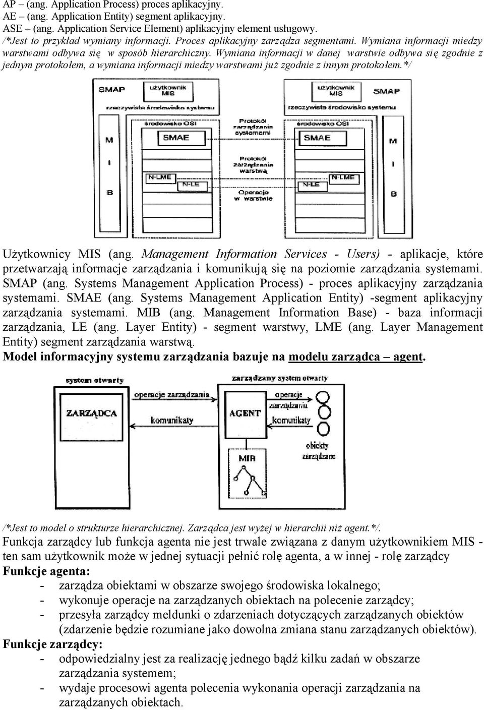 Wymiana informacji w danej warstwie odbywa się zgodnie z jednym protokołem, a wymiana informacji miedzy warstwami już zgodnie z innym protokołem.*/ Uż ytkownicy MIS (ang.