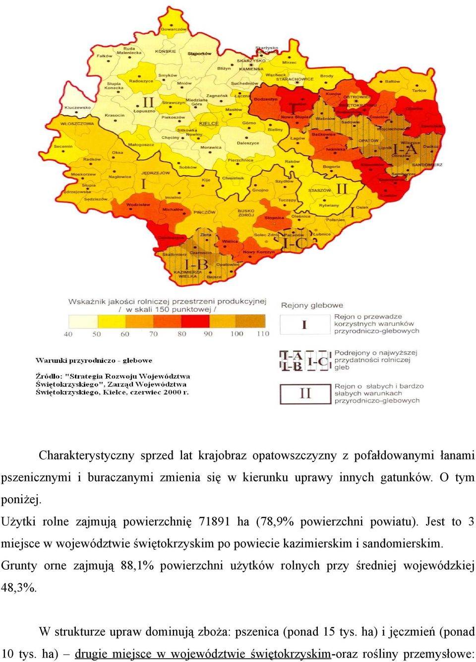 Jest to 3 miejsce w województwie świętokrzyskim po powiecie kazimierskim i sandomierskim.