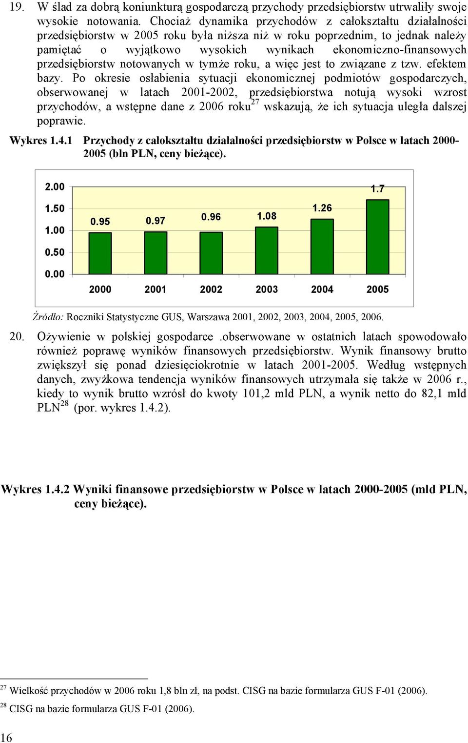 przedsiębiorstw notowanych w tymże roku, a więc jest to związane z tzw. efektem bazy.