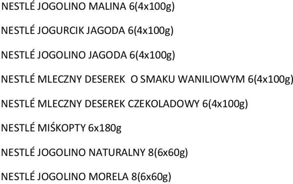 WANILIOWYM 6(4x100g) NESTLÉ MLECZNY DESEREK CZEKOLADOWY 6(4x100g)