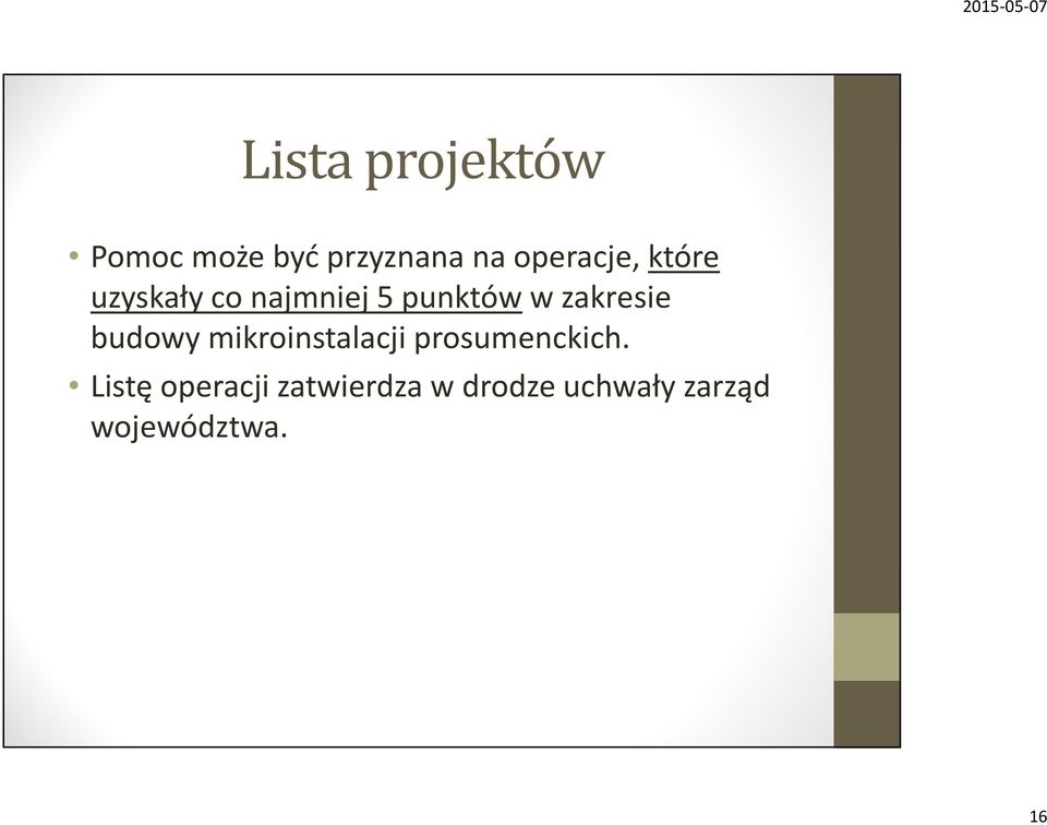 zakresie budowy mikroinstalacji prosumenckich.