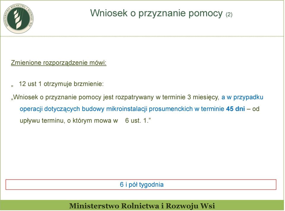 3 miesięcy, a w przypadku operacji dotyczących budowy mikroinstalacji