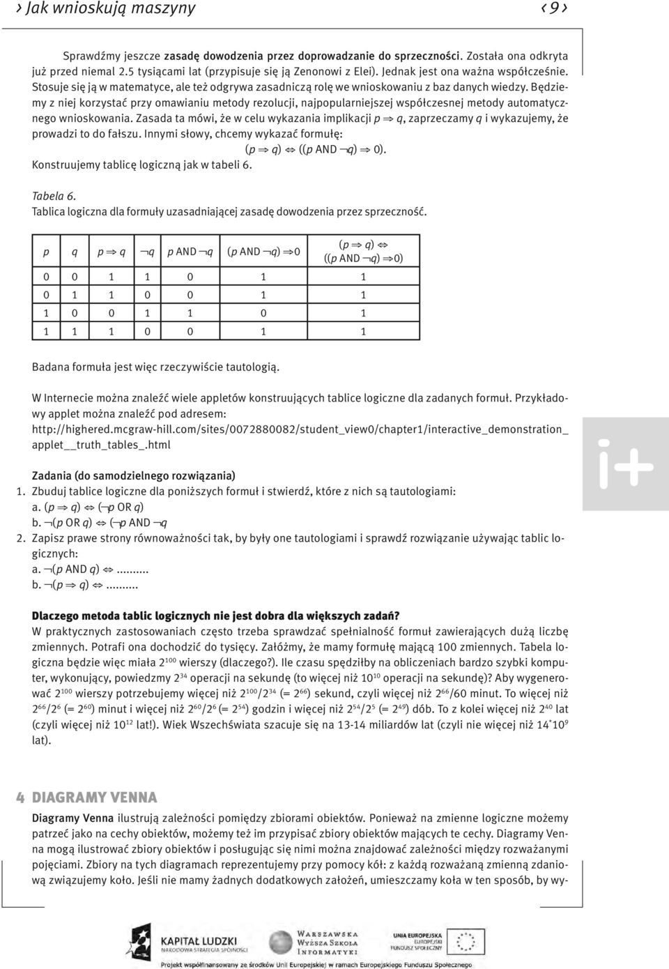 Będziemy z niej korzystać przy omawianiu metody rezolucji, najpopularniejszej współczesnej metody automatycznego wnioskowania.