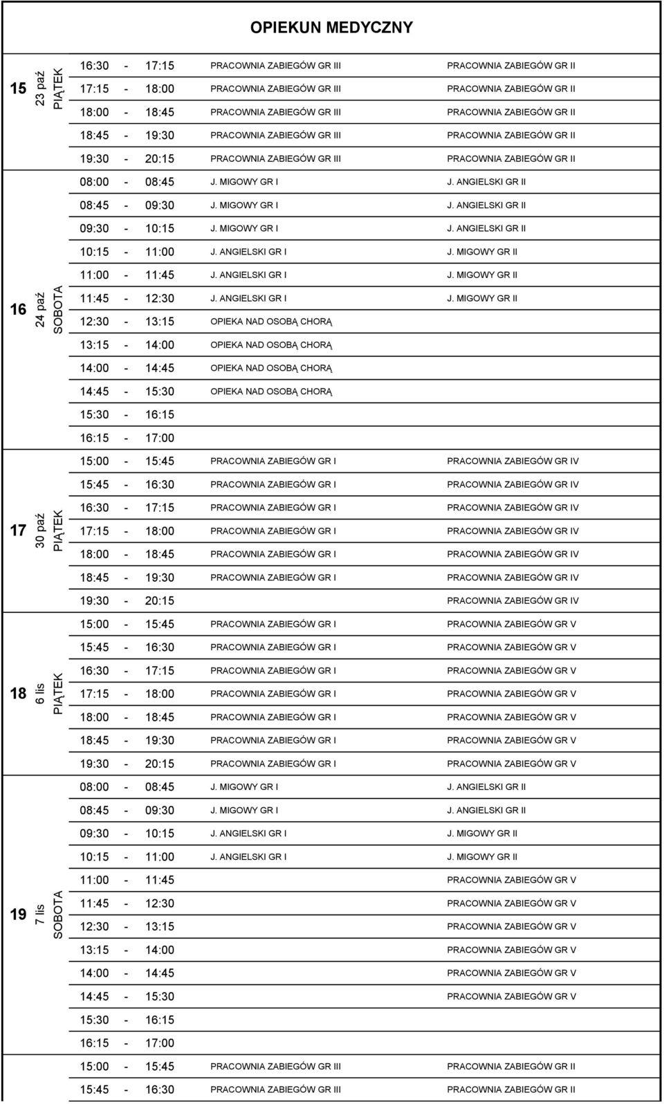 ANGIELSKI GR II 11:00-11:45 J. ANGIELSKI GR I J.