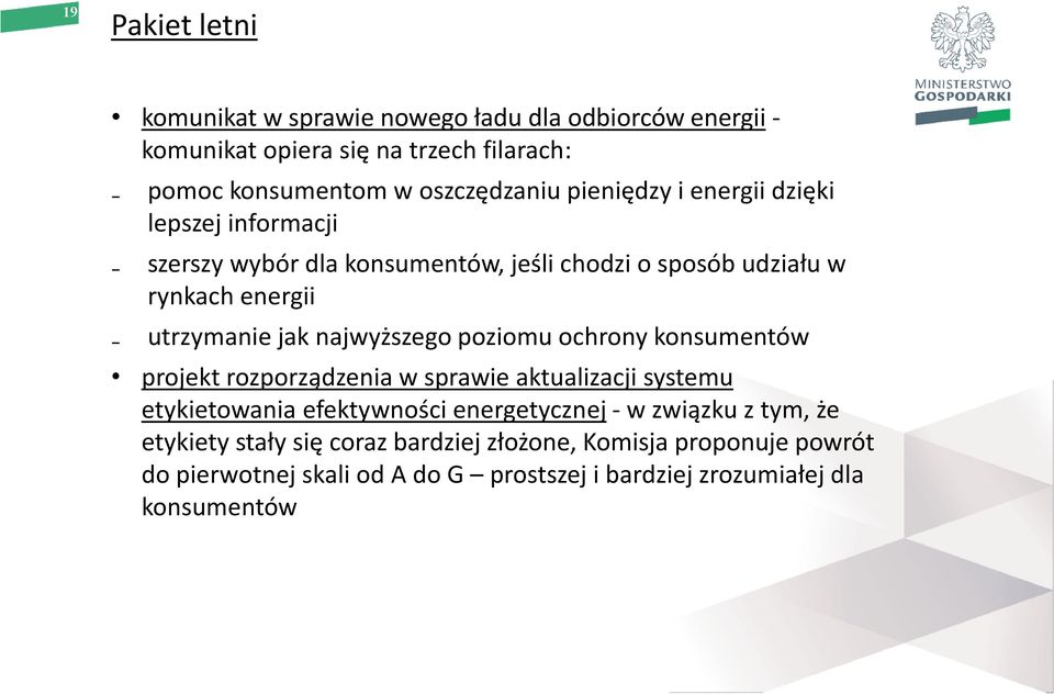 najwyższego poziomu ochrony konsumentów projekt rozporządzenia w sprawie aktualizacji systemu etykietowania efektywności energetycznej - w związku