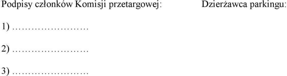 przetargowej: