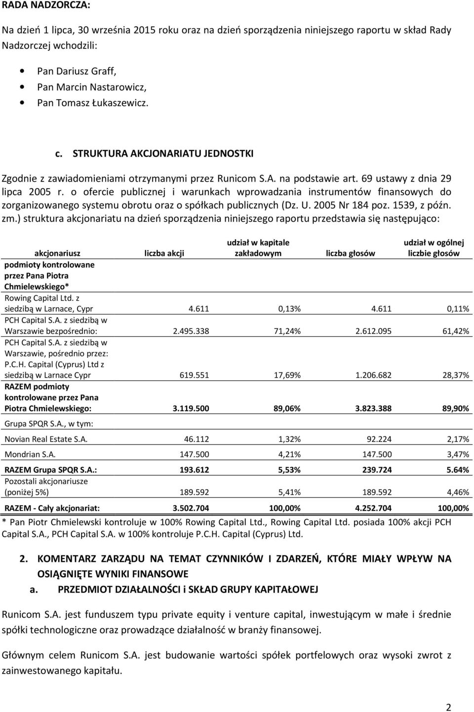 o ofercie publicznej i warunkach wprowadzania instrumentów finansowych do zorganizowanego systemu obrotu oraz o spółkach publicznych (Dz. U. 2005 Nr 184 poz. 1539, z późn. zm.