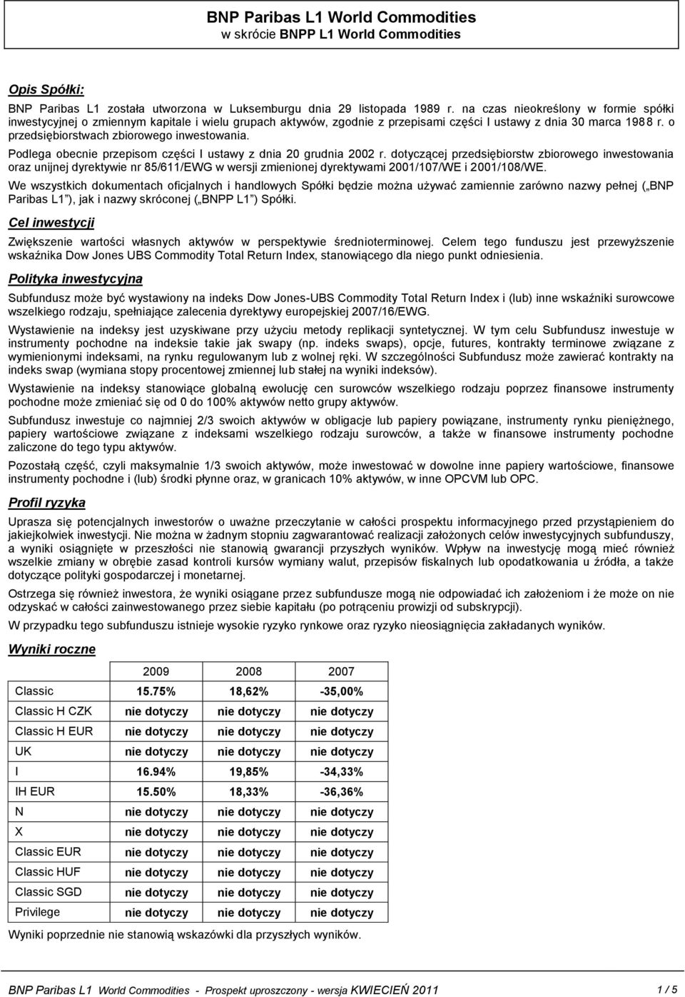 o przedsiębiorstwach zbiorowego inwestowania. Podlega obecnie przepisom części I ustawy z dnia 20 grudnia 2002 r.