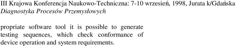 sequences, which check conformance