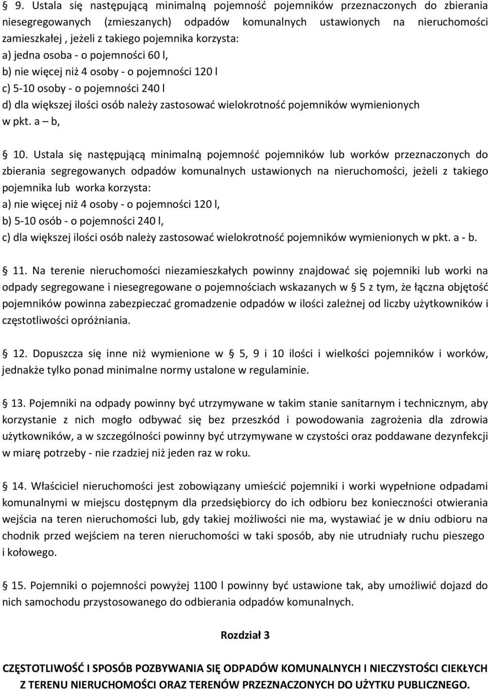 pojemników wymienionych w pkt. a b, 10.