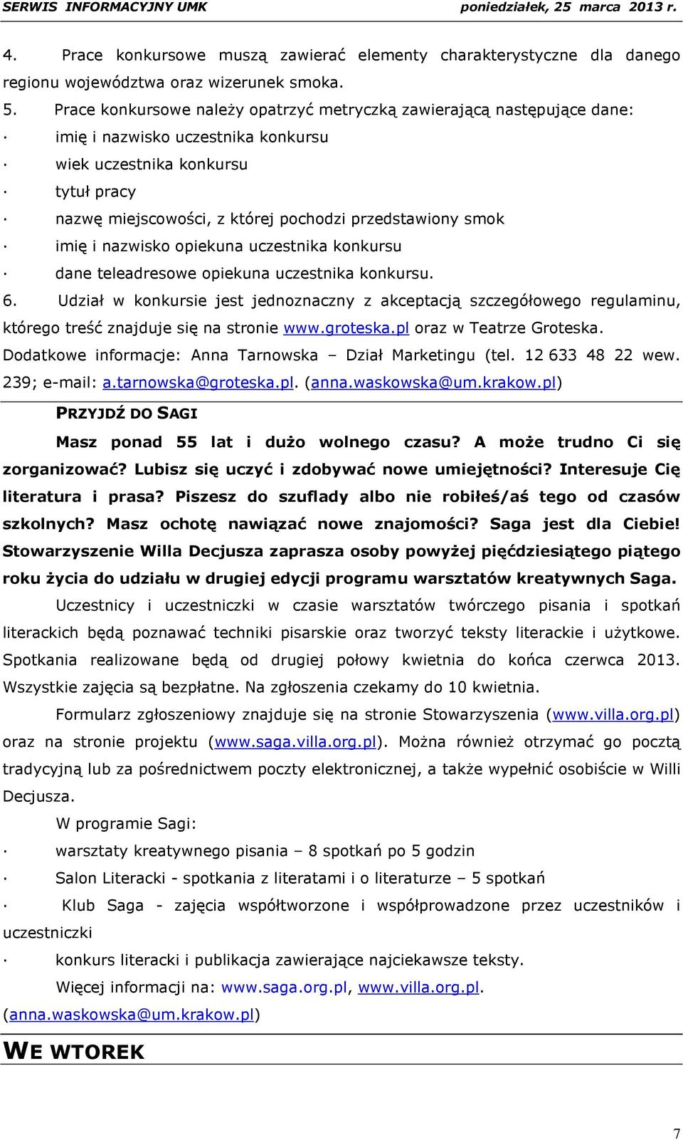 smok imię i nazwisko opiekuna uczestnika konkursu dane teleadresowe opiekuna uczestnika konkursu. 6.