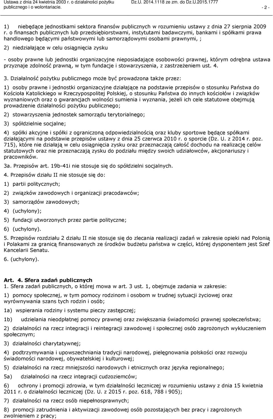 osiągnięcia zysku osoby prawne lub jednostki organizacyjne nieposiadające osobowości prawnej, którym odrębna ustawa przyznaje zdolność prawną, w tym fundacje i stowarzyszenia, z zastrzeżeniem ust. 4.