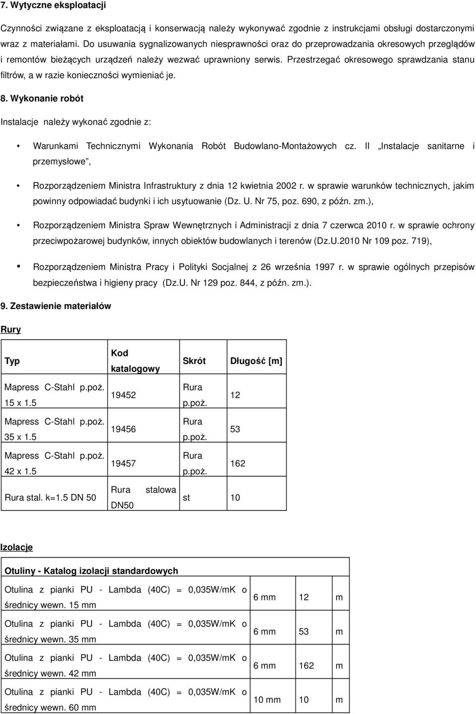 Przestrzegać okresowego sprawdzania stanu filtrów, a w razie konieczności wymieniać je. 8.