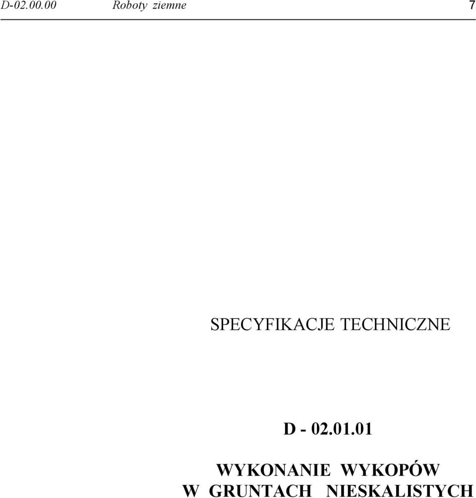 SPECYFIKACJE TECHNICZNE D