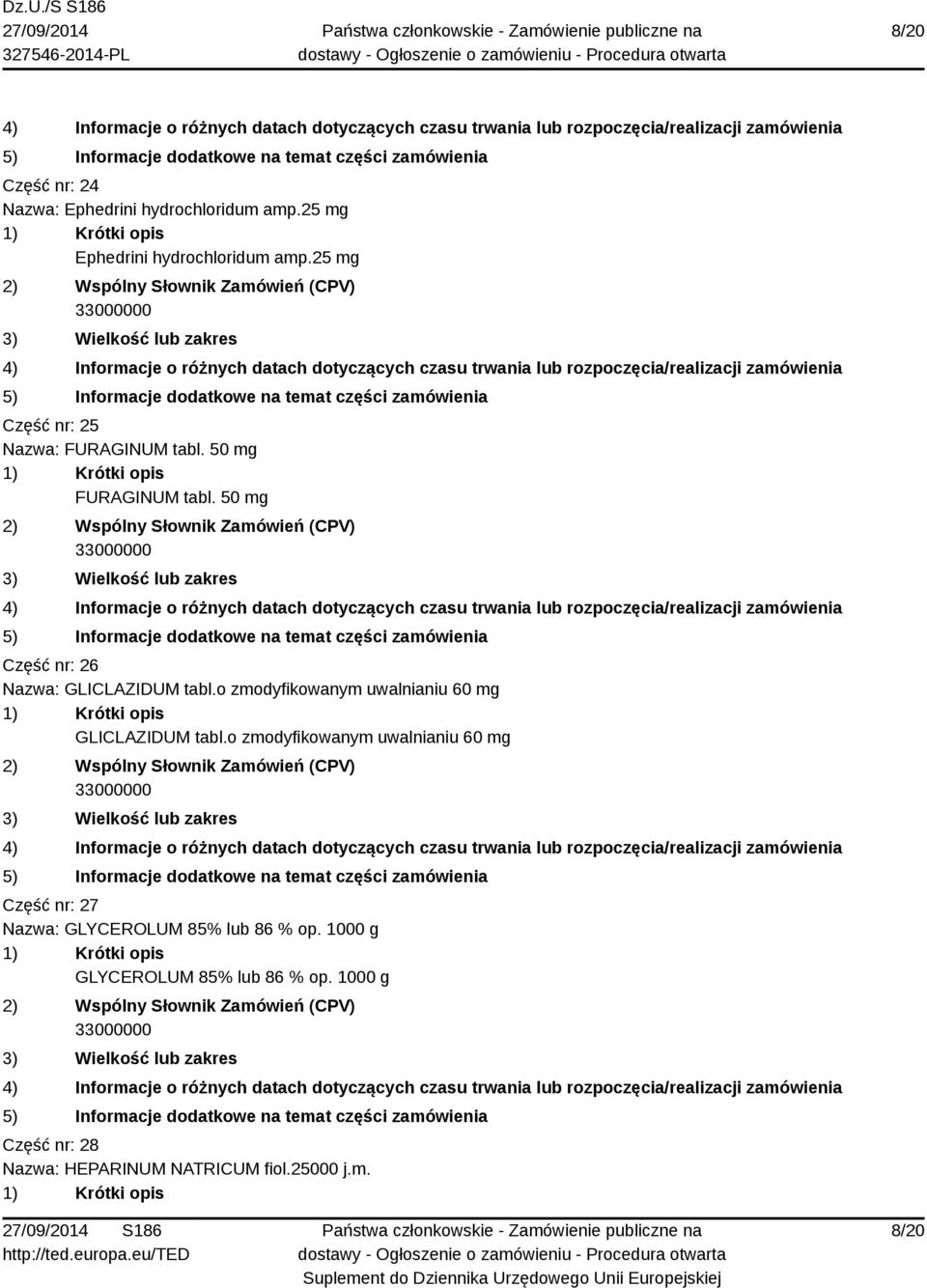 o zmodyfikowanym uwalnianiu 60 mg GLICLAZIDUM tabl.