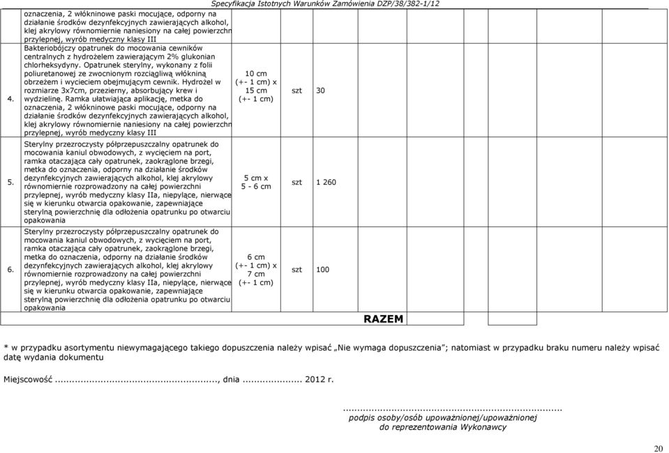 klasy III Bakteriobójczy opatrunek do mocowania cewników centralnych z hydrożelem zawierającym 2% glukonian chlorheksydyny.