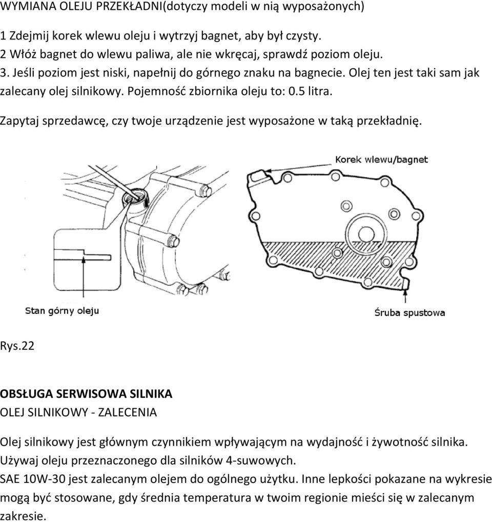 Zapytaj sprzedawcę, czy twoje urządzenie jest wyposażone w taką przekładnię. Rys.