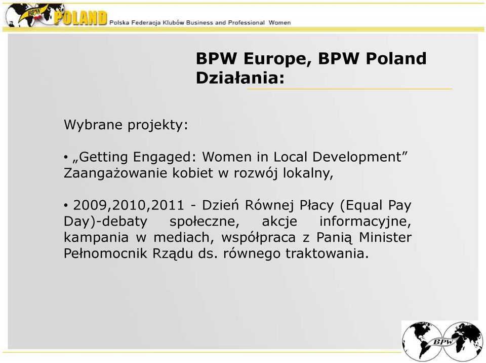 Dzień Równej Płacy (Equal Pay Day)-debaty społeczne, akcje informacyjne,