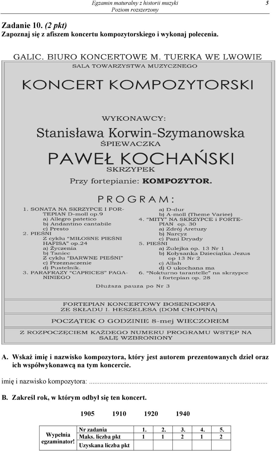 Wskaż imię i nazwisko kompozytora, który jest autorem prezentowanych dzieł oraz ich współwykonawcą na tym