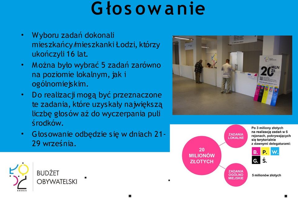 D o realizacji mogą być przeznaczone te zadania, które uzyskały największą liczbę