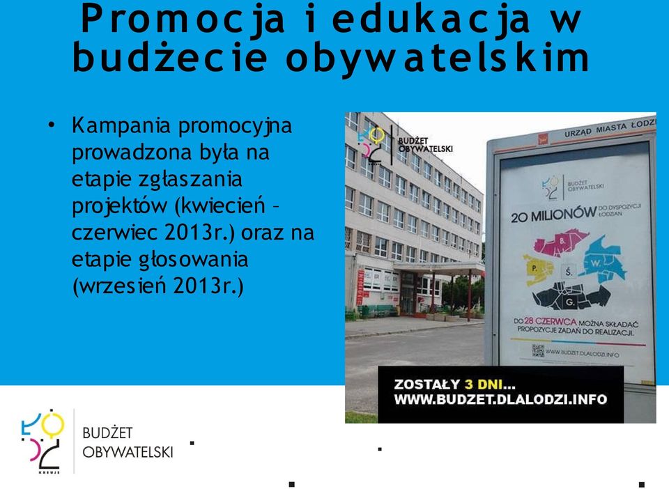 etapie zgłaszania projektów (kwiecień czerwiec