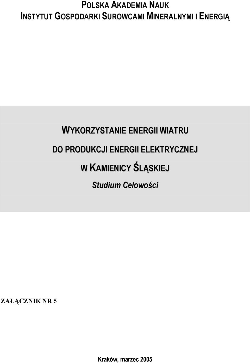 DO PRODUKCJI ENERGII ELEKTRYCZNEJ W KAMIENICY