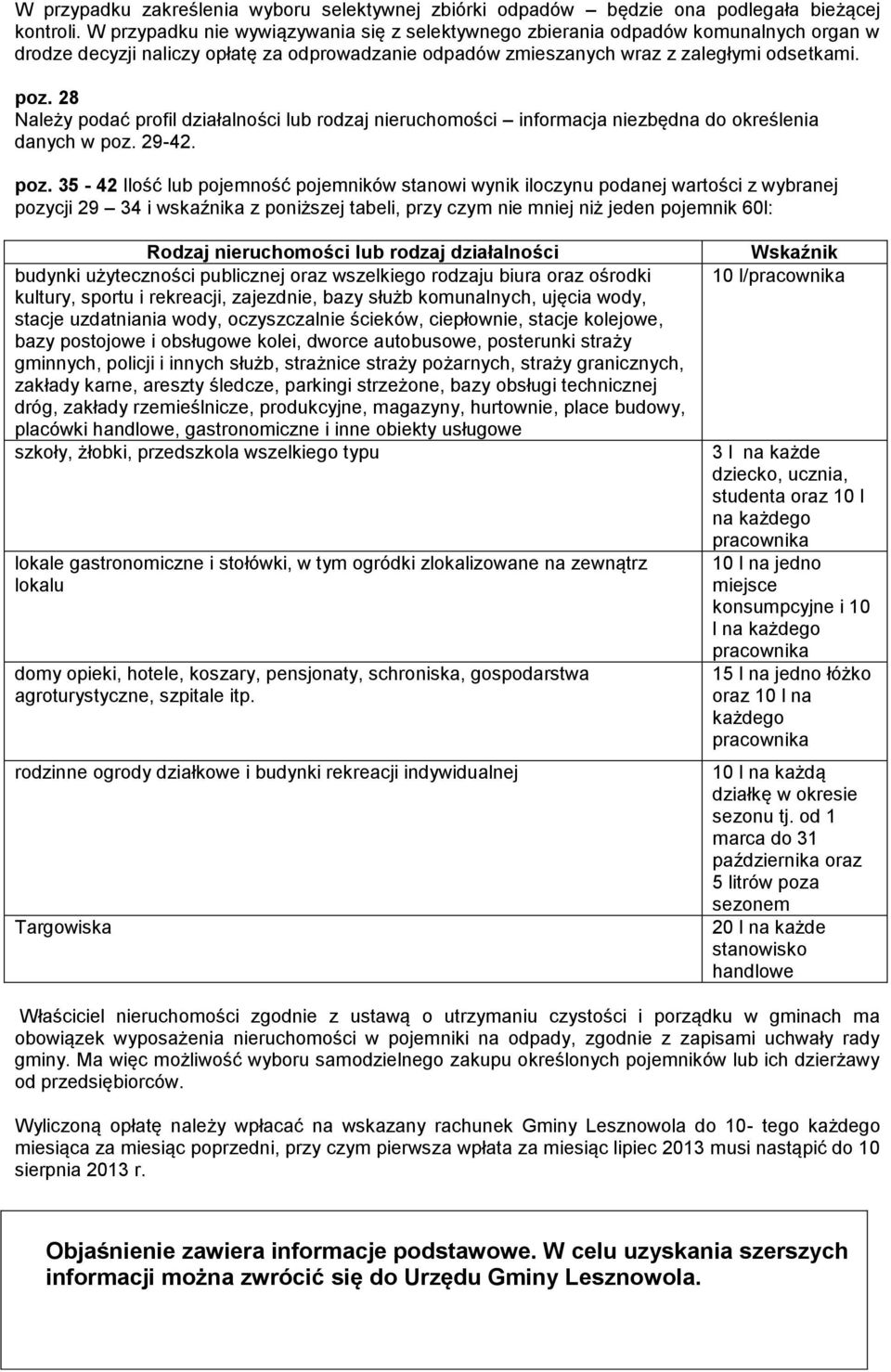 28 Należy podać profil działalności lub rodzaj nieruchomości informacja niezbędna do określenia danych w poz.