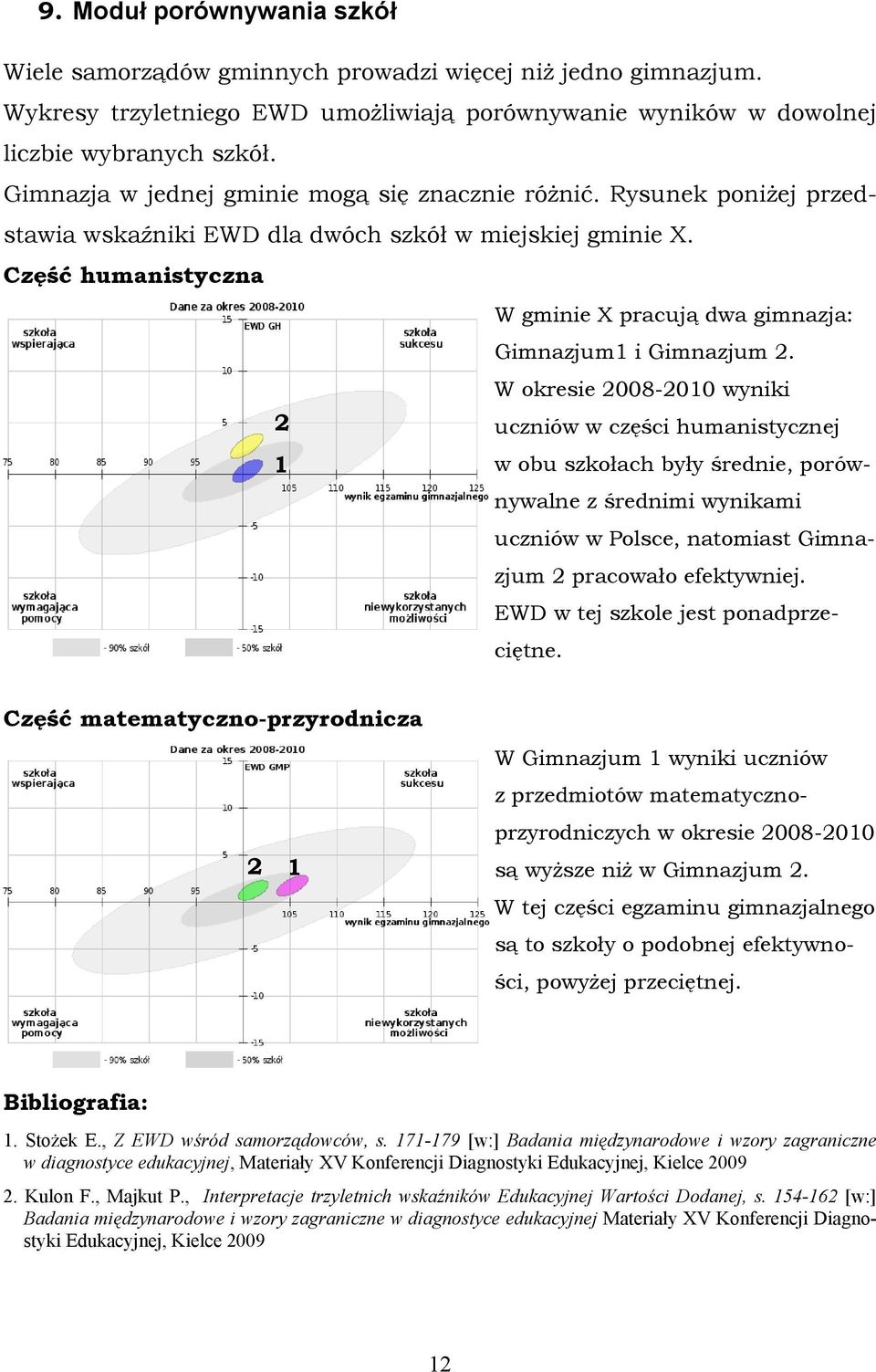 Część humanistyczna W gminie X pracują dwa gimnazja: Gimnazjum1 i Gimnazjum 2.