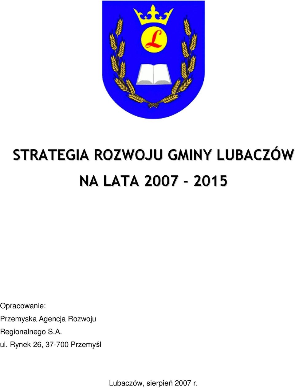 Rozwoju Regionalnego S.A. ul.