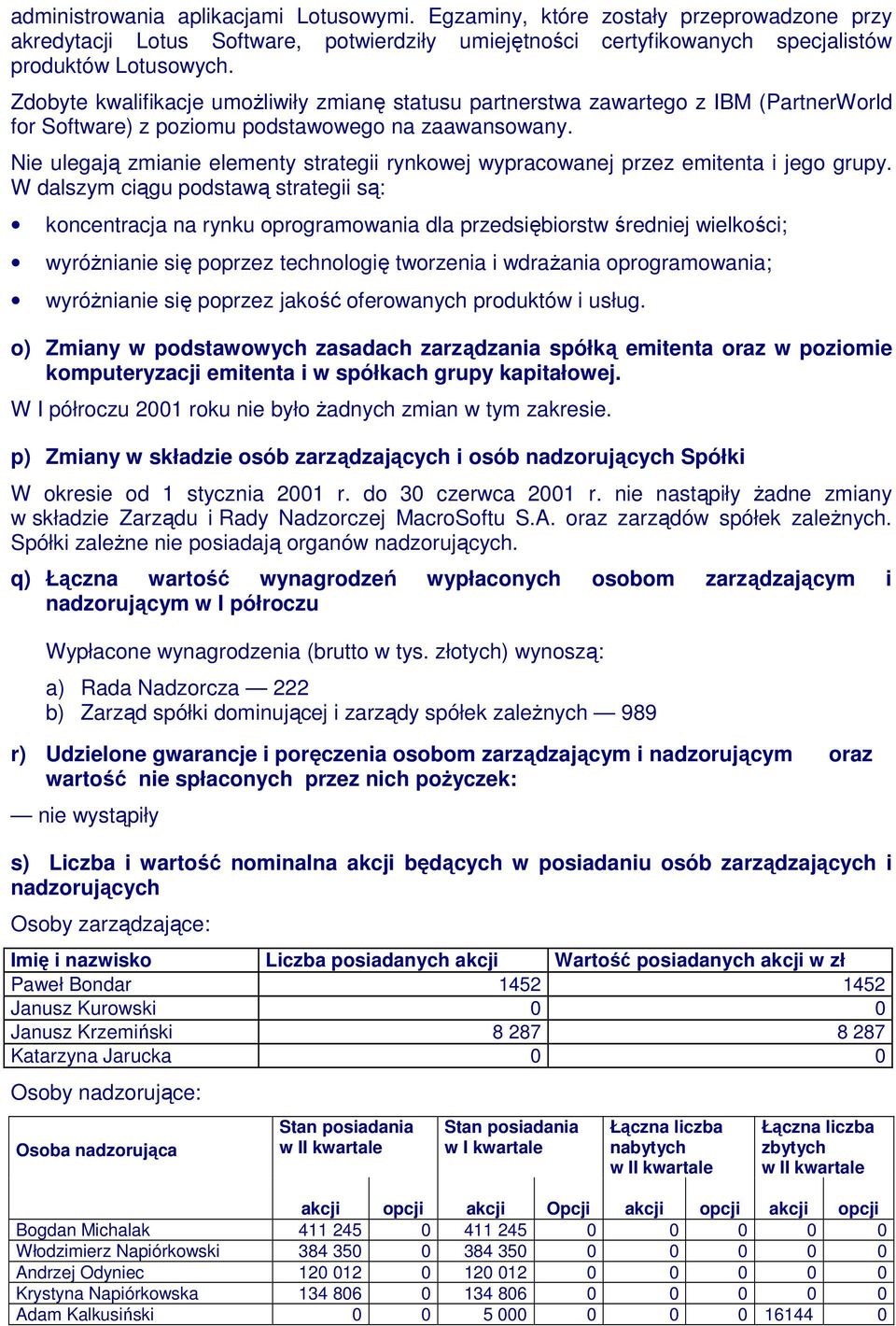 Nie ulegają zmianie elementy strategii rynkowej wypracowanej przez emitenta i jego grupy.