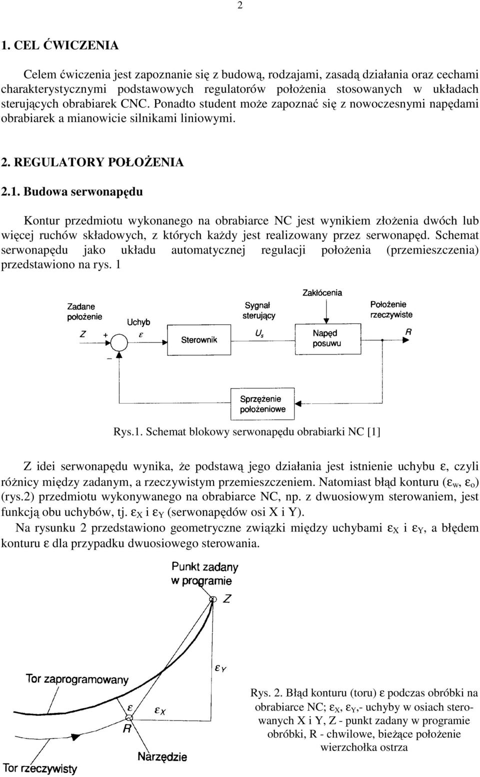 Budowa serwonapędu Kontur przedmiotu wykonanego na obrabiarce NC jest wynikiem złożenia dwóch lub więcej ruchów składowych, z których każdy jest realizowany przez serwonapęd.