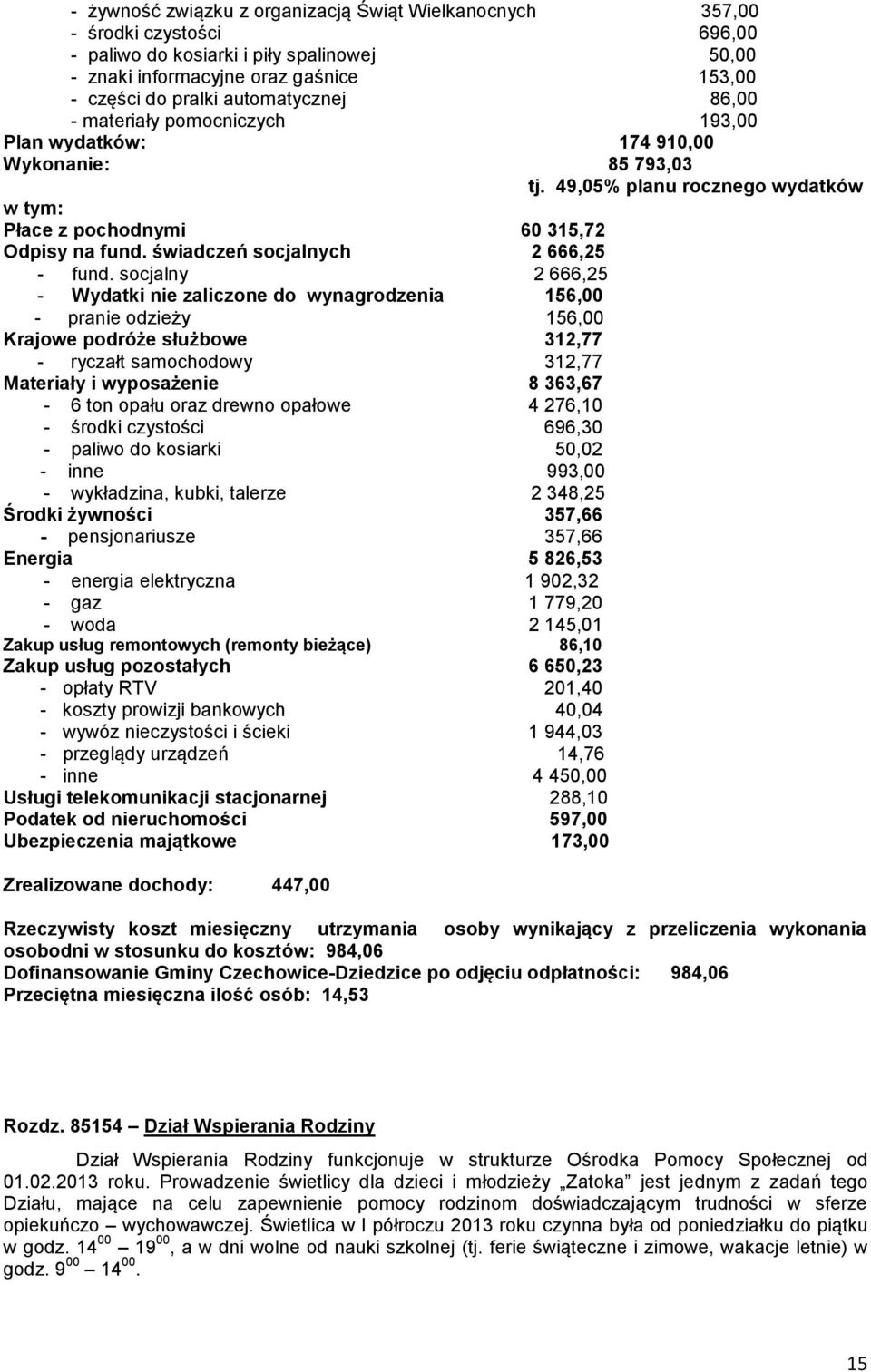 świadczeń socjalnych 2 666,25 - fund.