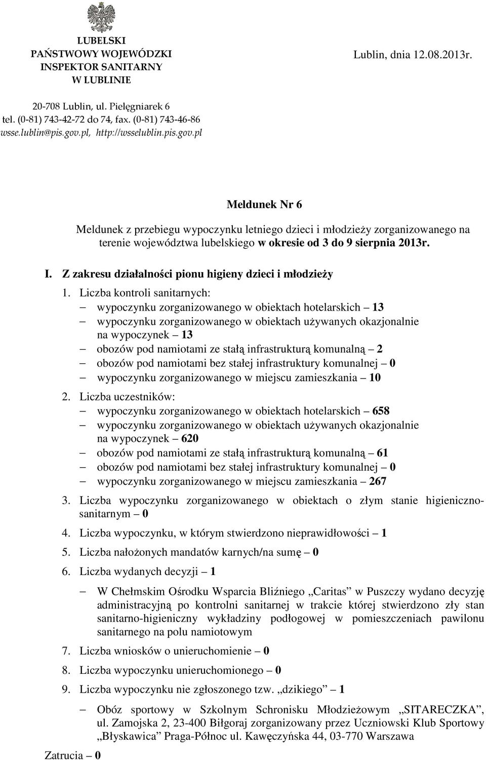 Z zakresu działalności pionu higieny dzieci i młodzieŝy 1.