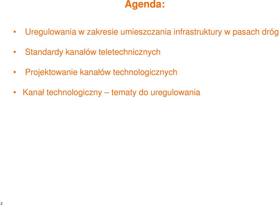 teletechnicznych Projektowanie kanałów