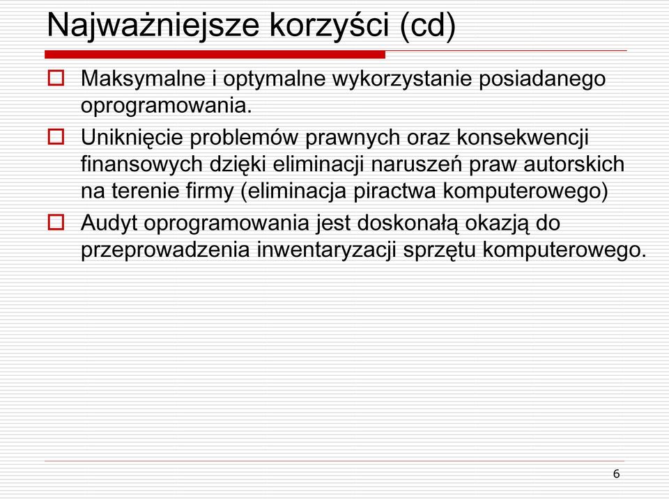 Uniknięcie problemów prawnych oraz konsekwencji finansowych dzięki eliminacji naruszeń