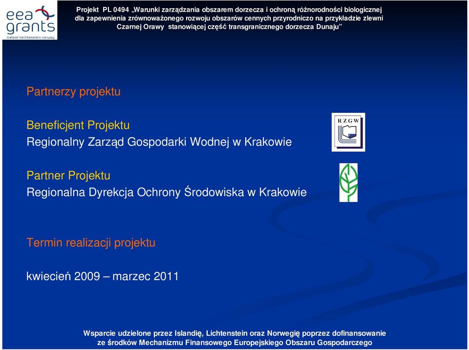 Projektu Regionalna Dyrekcja Ochrony Środowiska w