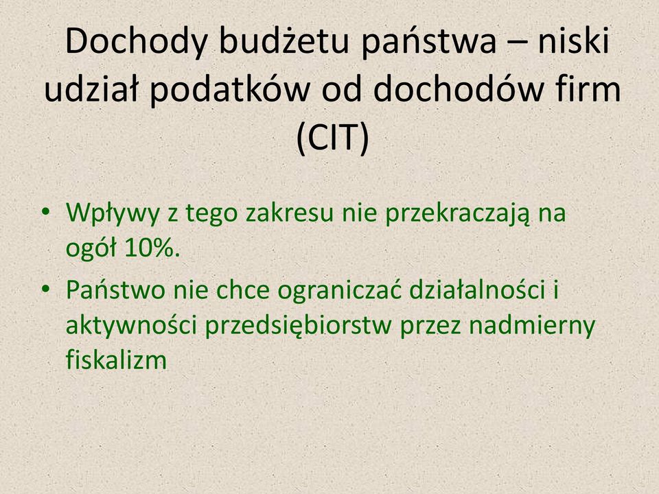 przekraczają na ogół 10%.