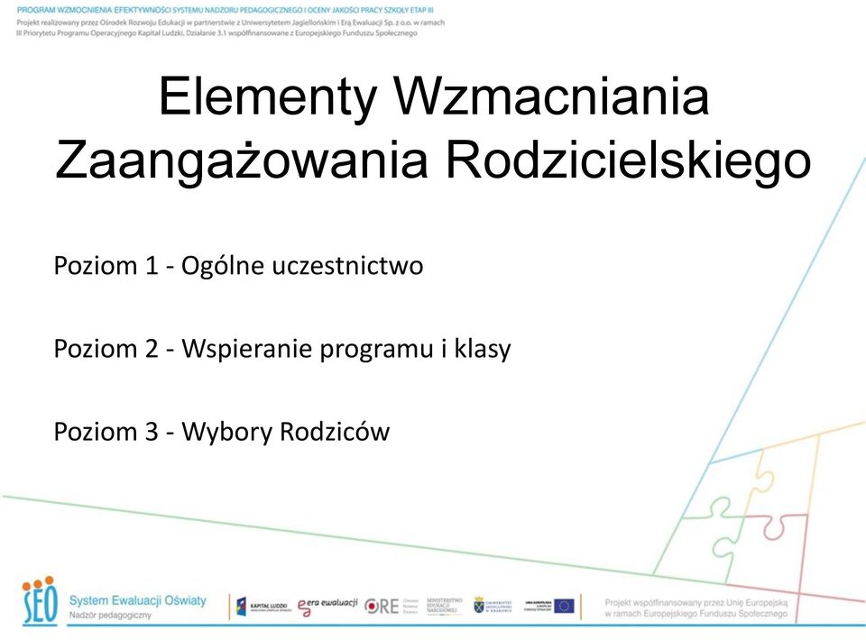 uczestnictwo Poziom 2 - Wspieranie