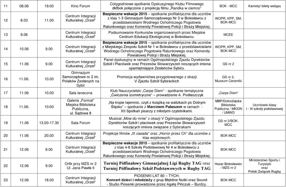 Samorządowego Nr 3 w Bolesławcu z przedstawicielami Wodnego Ochotniczego Pogotowia Ratunkowego oraz Komendy Powiatowej Policji i Straży Miejskiej.