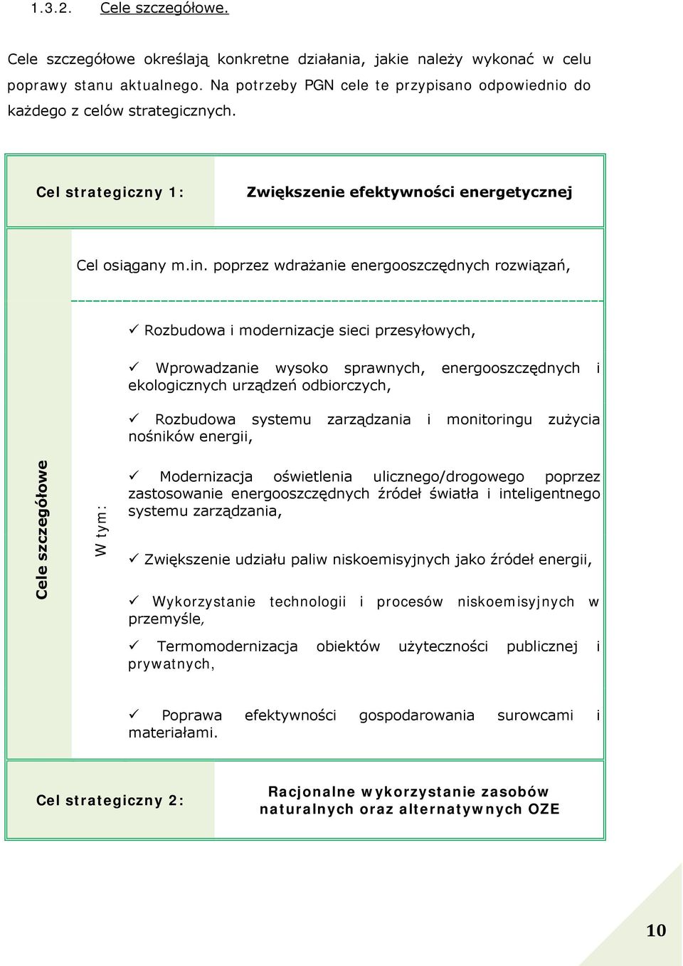 poprzez wdrażanie energooszczędnych rozwiązań, Rozbudowa i modernizacje sieci przesyłowych, Wprowadzanie wysoko sprawnych, energooszczędnych i ekologicznych urządzeń odbiorczych, Rozbudowa systemu