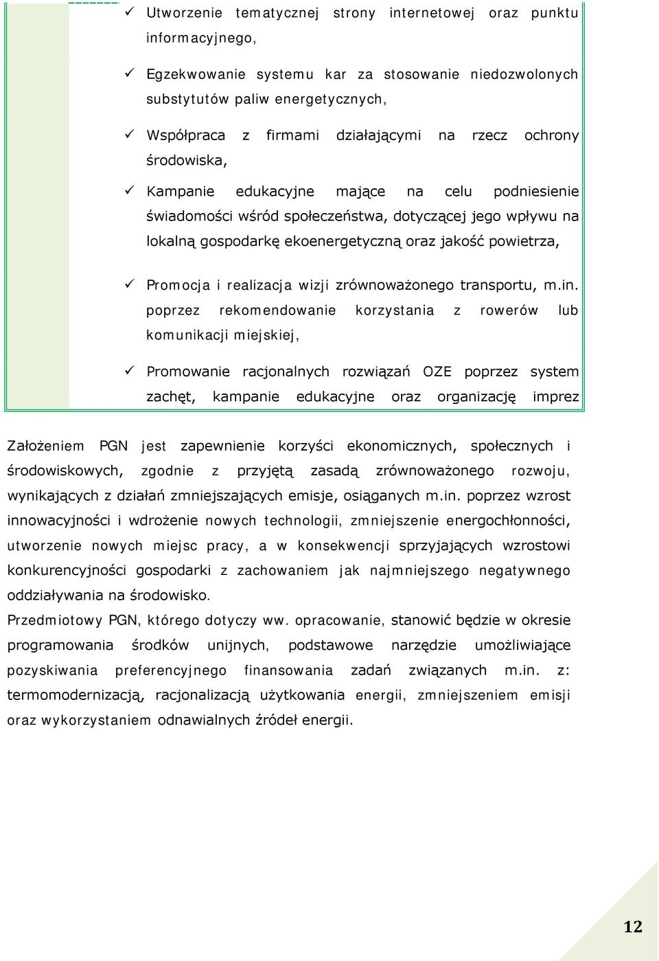 i realizacja wizji zrównoważonego transportu, m.in.