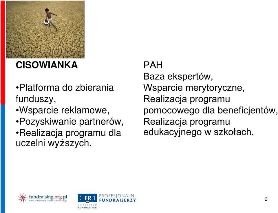 PAH Baza ekspertów, Wsparcie merytoryczne, Realizacja programu