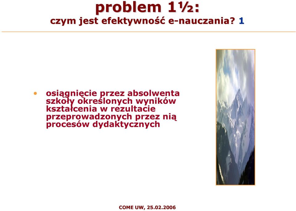 1 osiągnięcie przez absolwenta szkoły