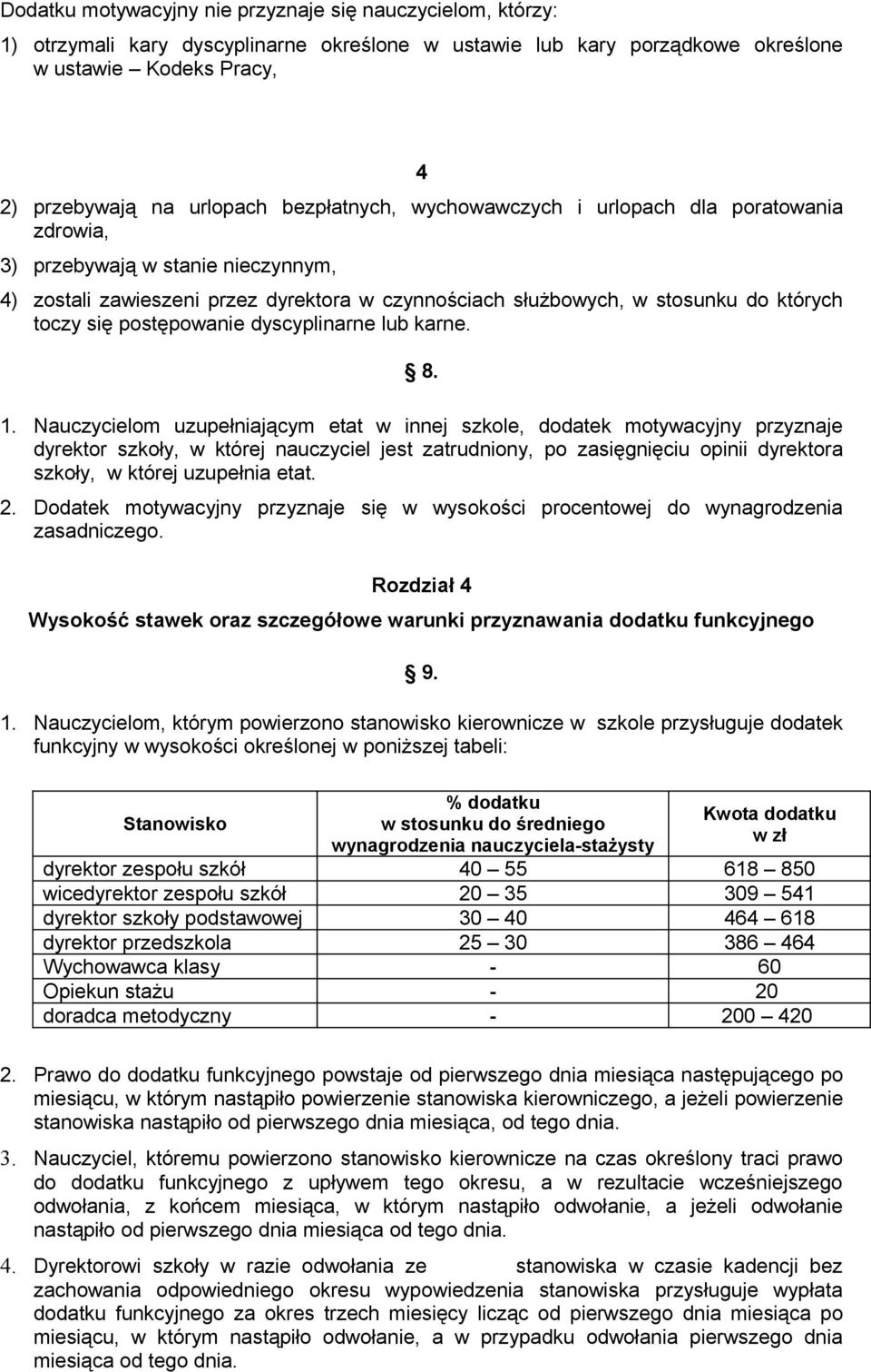 postępowanie dyscyplinarne lub karne. 8. 1.